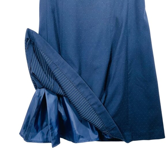 H&M fit and flare navy polka sleeveless dress sz 6 - Picture 11 of 12